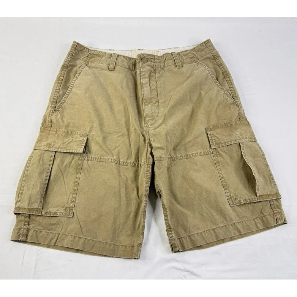 Vintage NWT Polo Rugby Ralph Lauren Officer Cargo Shorts Sand Tan
